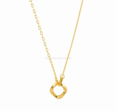 Merchant9 Rantai Leher Choker Polo Sauh Square Twist