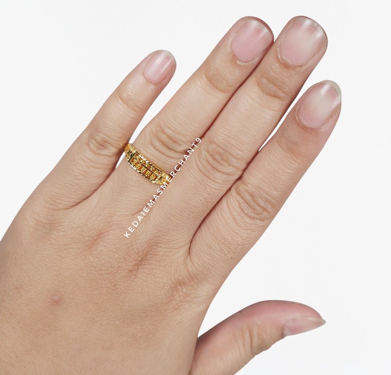 Merchant9 Cincin Emas Sempoa L:0.5CM