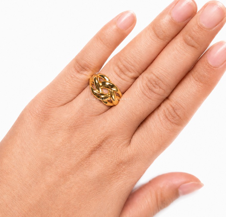 Merchant9 Cincin Emas Tocang Polish L:1.2CM
