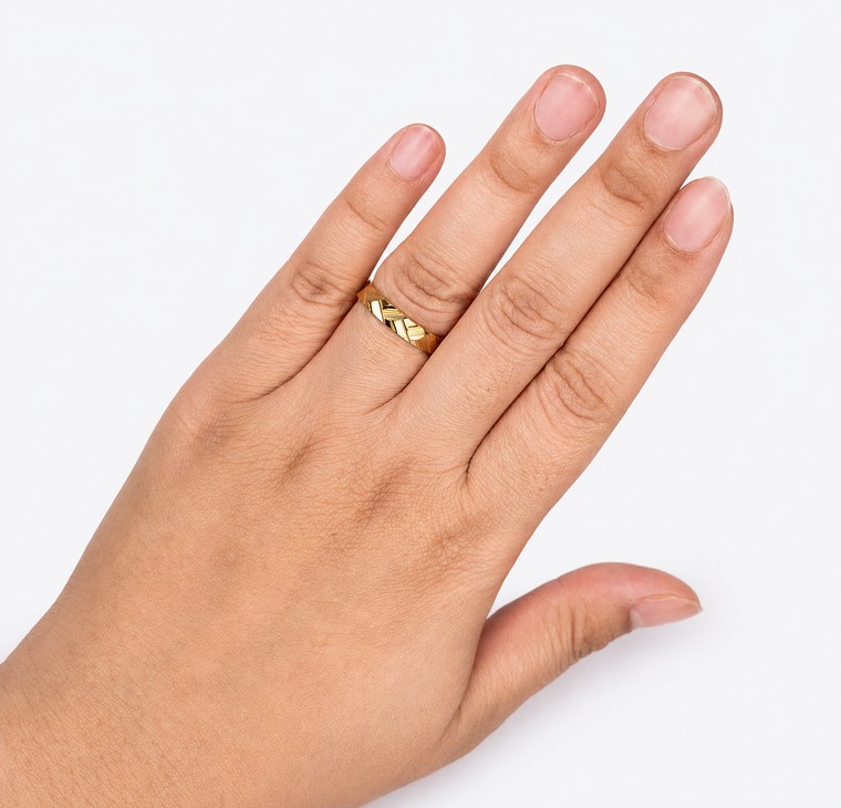Merchant9 Cincin Belah Rotan Geometric Stripe Padu