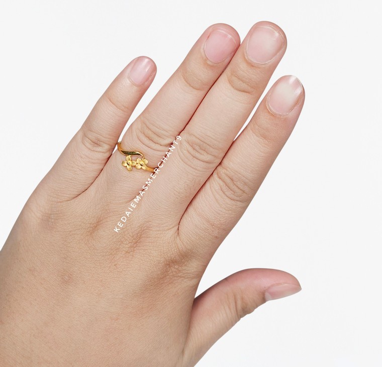 Merchant9 Cincin Emas Bunga Jasmine Minimalist