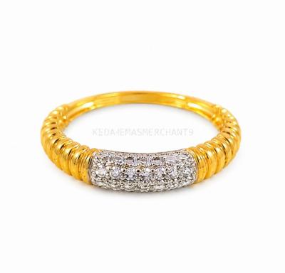 Merchant9 Cincin Emas Lintah Twist Diamond Cut 2C L:0.4CM