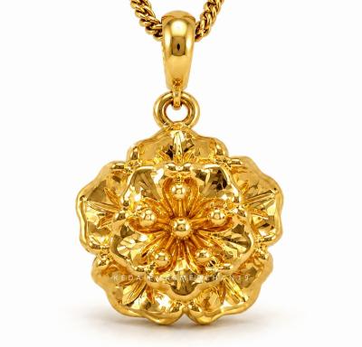 Merchant9 Loket Bunga Raya Polish L:1.4CM (HARD GOLD- Supper Hollow)