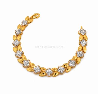 Merchant9 Rantai Tangan VC Leaf Diamond Cut 2C L:0.9CM