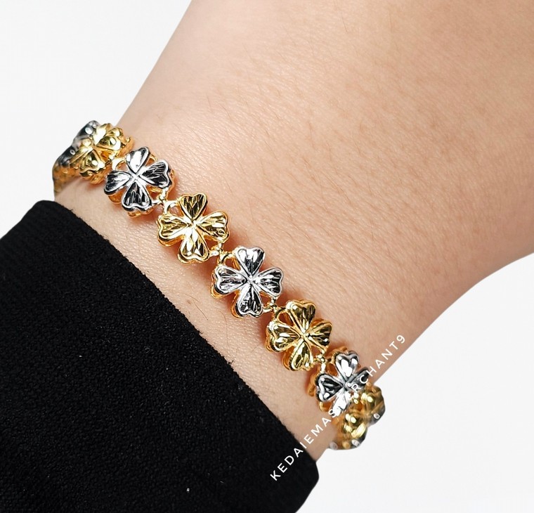 Merchant9 Rantai Tangan Clover 2C L:0.8CM