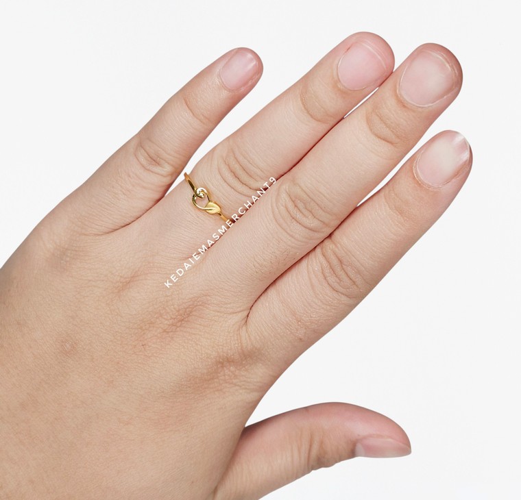 Merchant9 Cincin Emas Leaf Love Minimalist