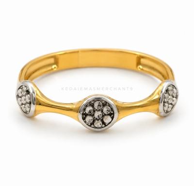 Merchant9 Cincin Emas Bamboo Circle Diamond Cut 2C L:0.45CM