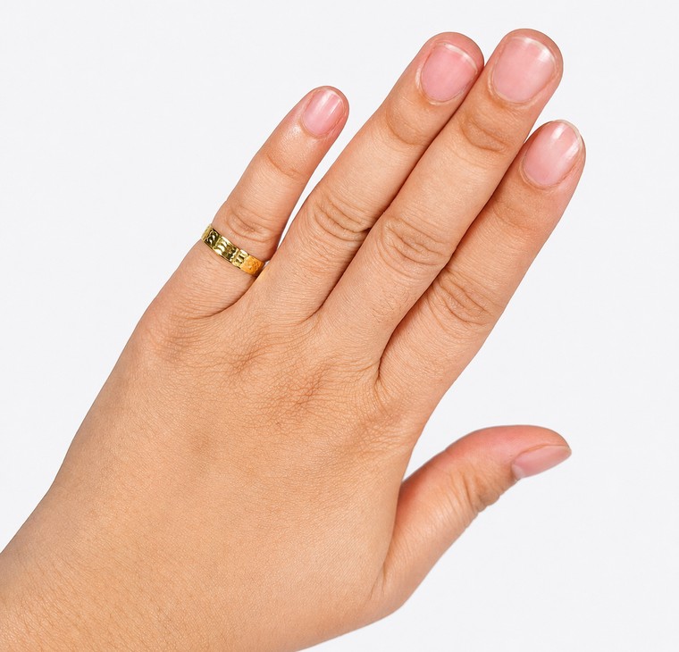 Merchant9 Cincin Emas Belah Rotan Dimensi Star L:0.4CM