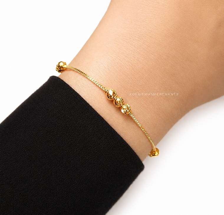 Merchant9 Rantai Tangan Choker Mesin Box Candy Kerawang 2C L:0.4CM