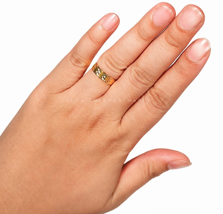 Merchant9 Cincin Emas Belah Rotan Star