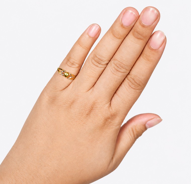 Merchant9 Cincin Emas Rhombus Chrome