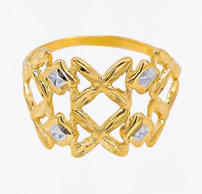 Merchant9 Cincin Emas Bunga Tanjung 2L 2C L:1.3CM