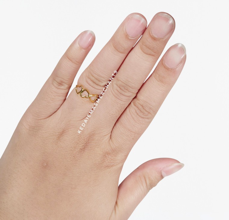 Merchant9 Cincin Emas Love Polish Minimalist