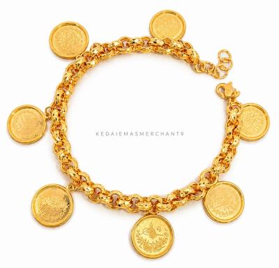Merchant9 Rantai Tangan Kendi Dimensi Gantung Syiling L:0.6CM