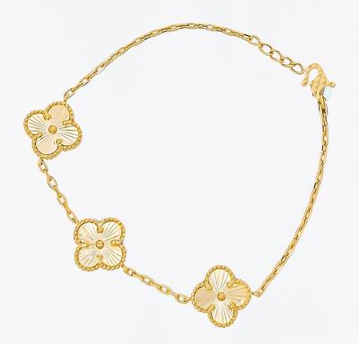 Merchant9 Rantai Tangan Sauh VC 3 Clover Padu L:1.2CM