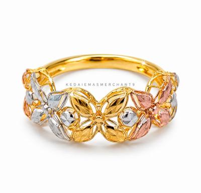 Merchant9 Cincin Emas Bunga Tanjung 3C L:0.8CM