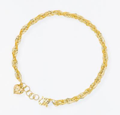 Merchant9 Rantai Tangan Polo Twist Love Gantung L:0.4CM