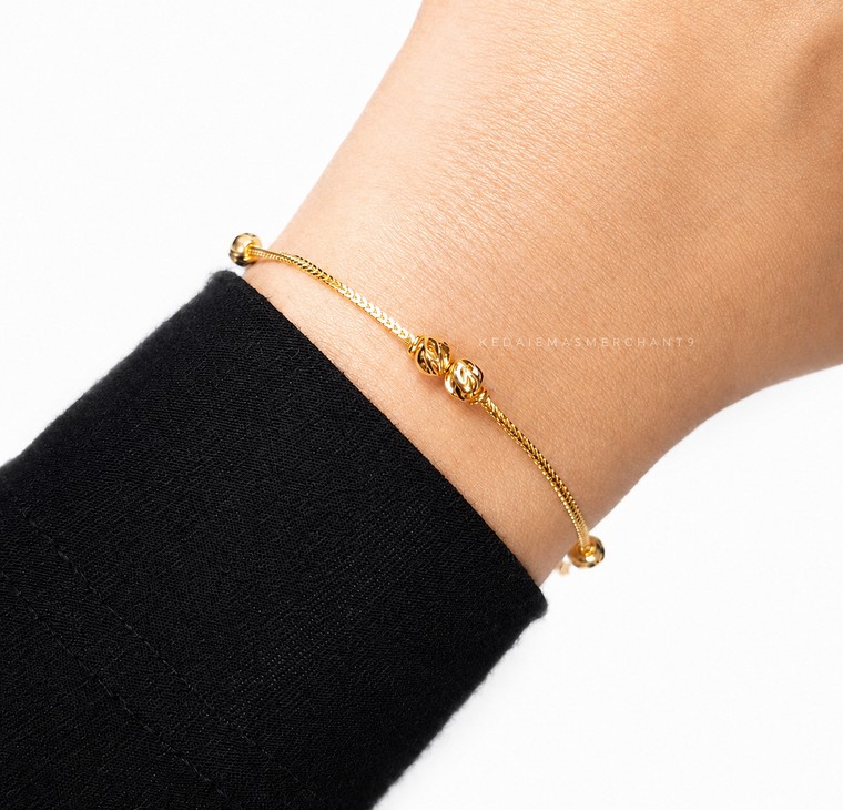 Merchant9 Rantai Tangan Choker Mesin Box Candy Kerawang 2C L:0.4CM