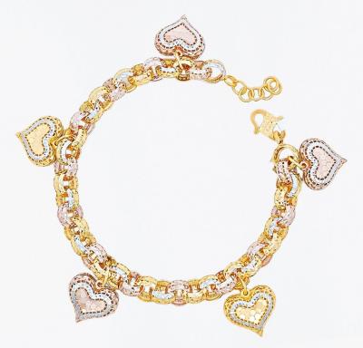Merchant9 Rantai Tangan Kendi Kerawang Gantung Love Honeycomb 3C L:0.8CM