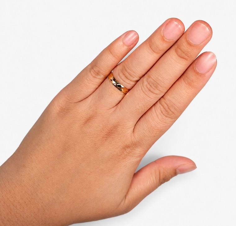 Merchant9 Cincin Belah Rotan Rhombus Polish L:0.4CM