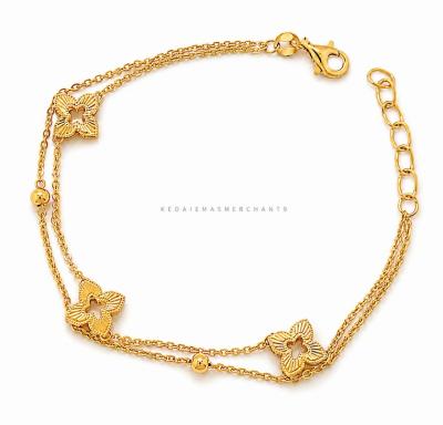 Merchant9 Rantai Tangan Fleur Sauh 2 Layer Pearl