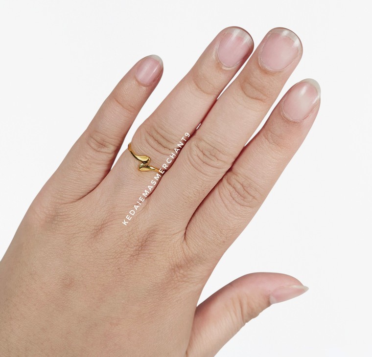 Merchant9 Cincin Emas Silang Matte Minimalist