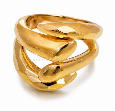 Merchant9 Cincin Emas Silang Honey Comb L:2CM