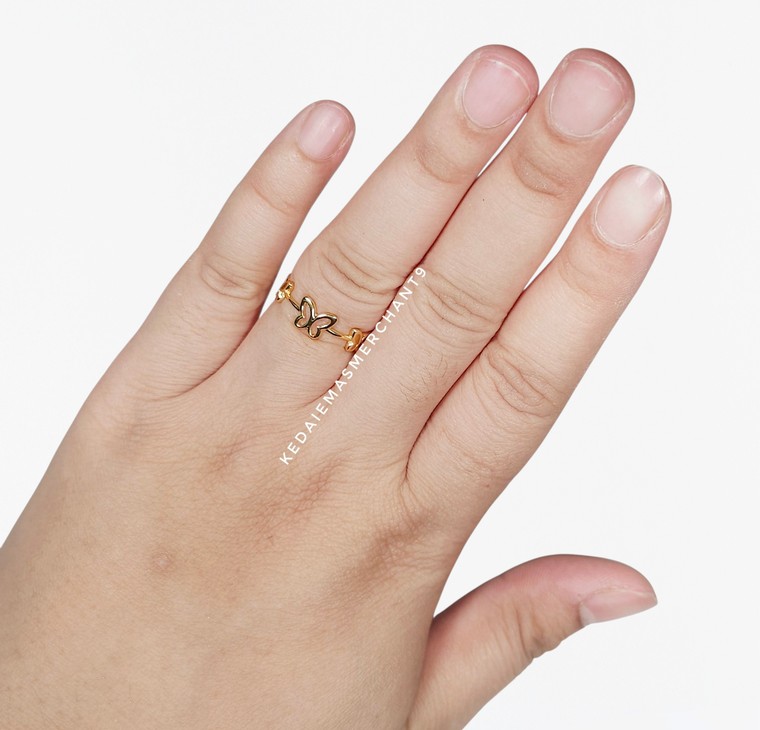 Merchant9 Cincin Emas Butterfly