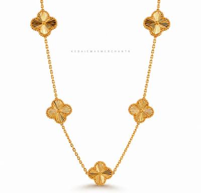 Merchant9 Rantai Leher Sauh VC Full Gold - 5 VC L:1.45CM