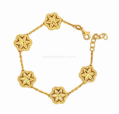 Merchant9 Rantai Tangan Sauh 5 Bunga Honeycomb L:1.2CM