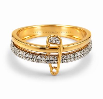 Merchant9 Cincin Emas Celeste Embrace Diamond Cut 2C 2 Layer
