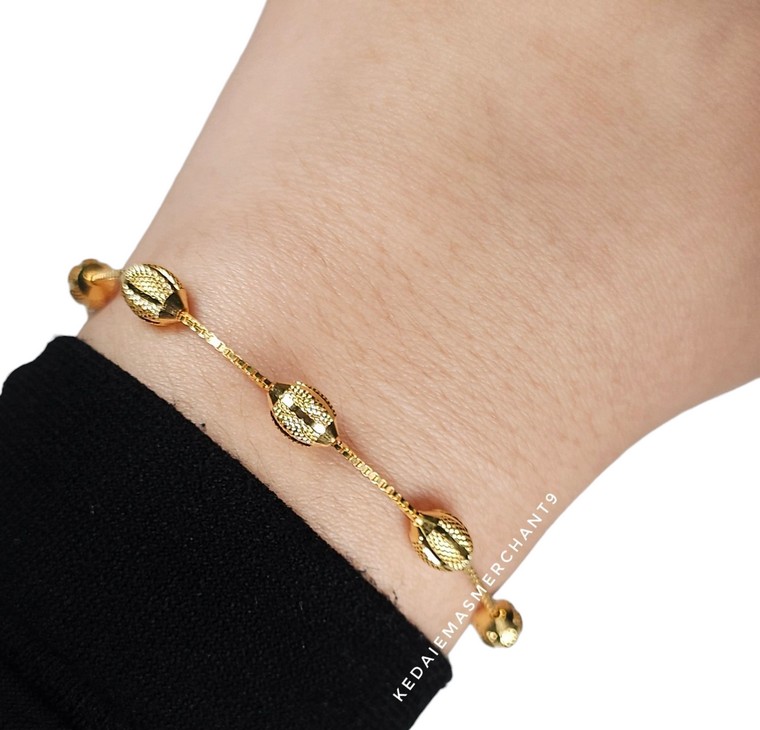 Merchant9 Rantai Tangan Box Chain Bullet Dot L:0.5CM