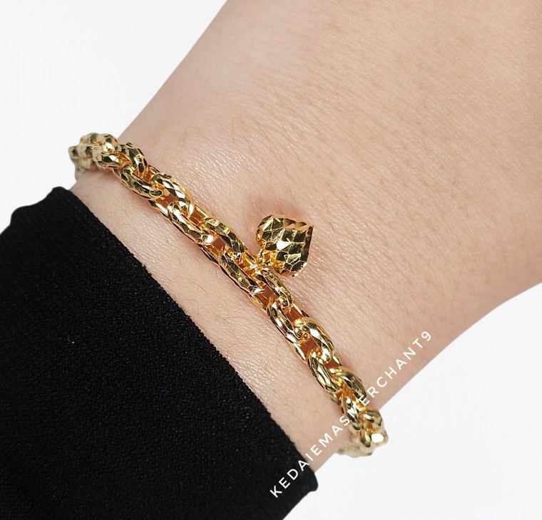 Merchant9 Rantai Tangan Sauh Dimensi Gantung Love L:0.45CM