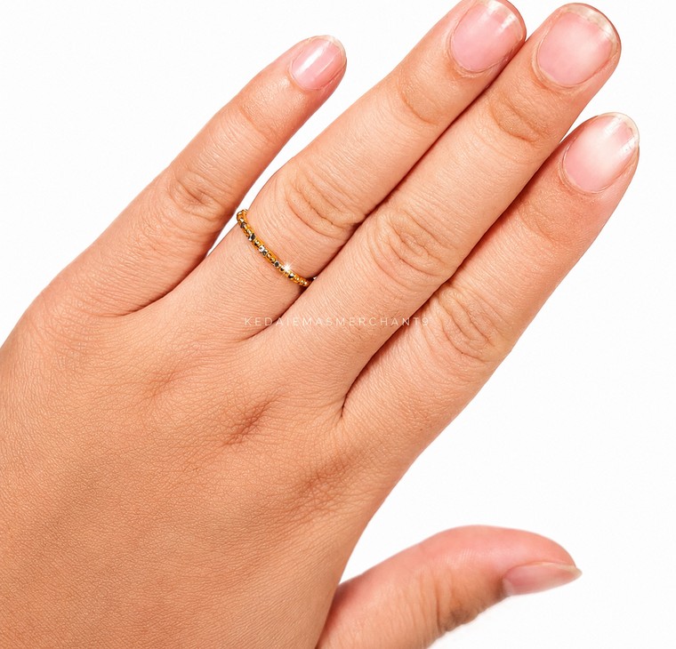 Merchant9 Cincin Emas Boba Cube 2C Mimalist