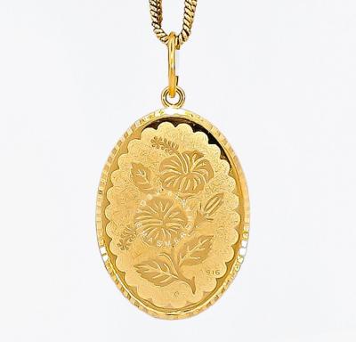 Merchant9 Loket Oval Mirror Bunga Raya L:1.8CM