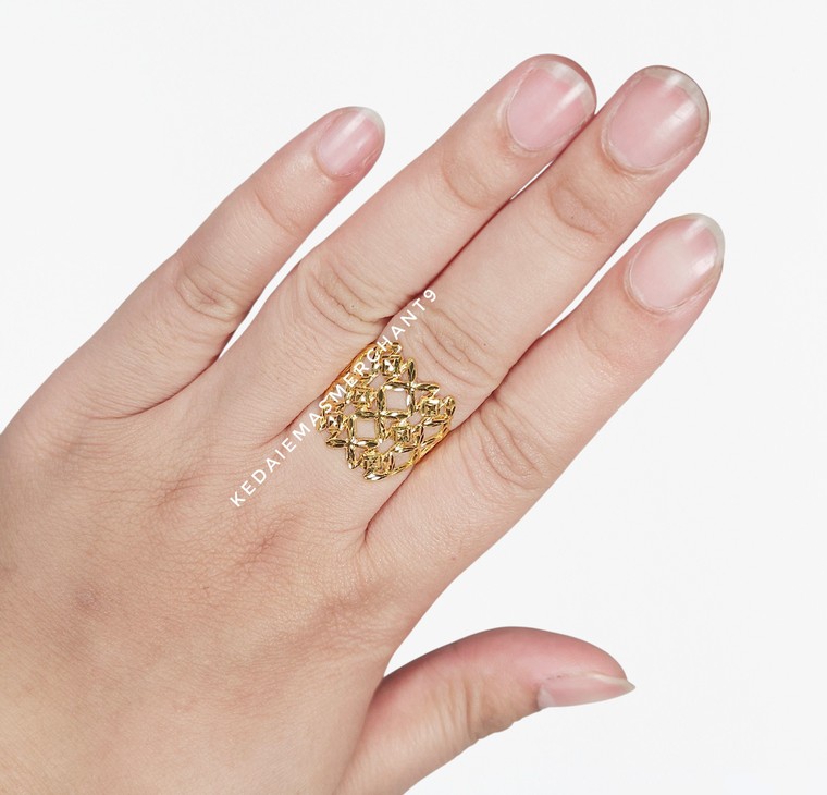 Merchant9 Cincin Emas Bunga Tanjung 3L L:2CM