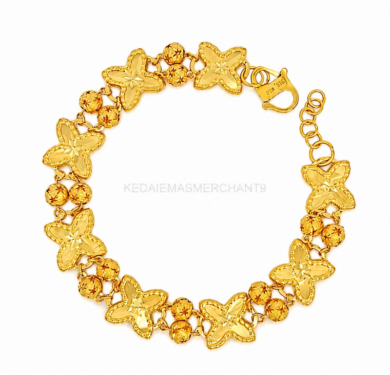 Merchant9 Rantai Tangan Clover X Bebola Star 2C L:1.1CM