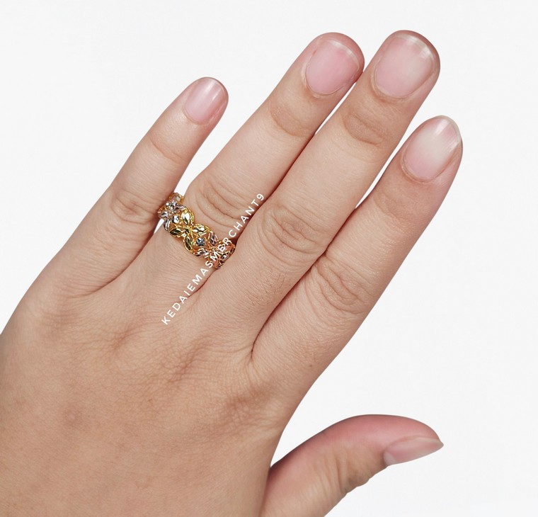 Merchant9 Cincin Emas Bunga Tanjung 3C L:0.8CM