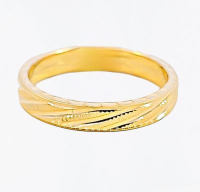 Merchant9 Cincin Emas Belah Rotan Stripes L:0.3CM