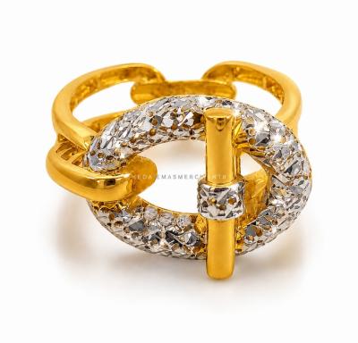 Merchant9 Cincin Emas Belt Diamond Cut L:1.3CM