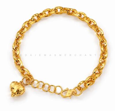 Merchant9 Rantai Tangan Sauh Oval Dimensi Love Gantung L:0.6CM