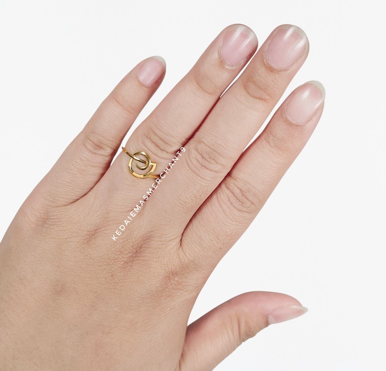 Merchant9 Cincin Emas Swirl Minimalist