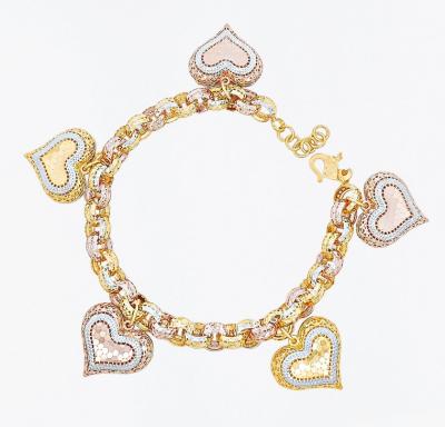 Merchant9 Rantai Tangan Kendi Kerawang Gantung Love Honeycomb 3C L:0.8CM