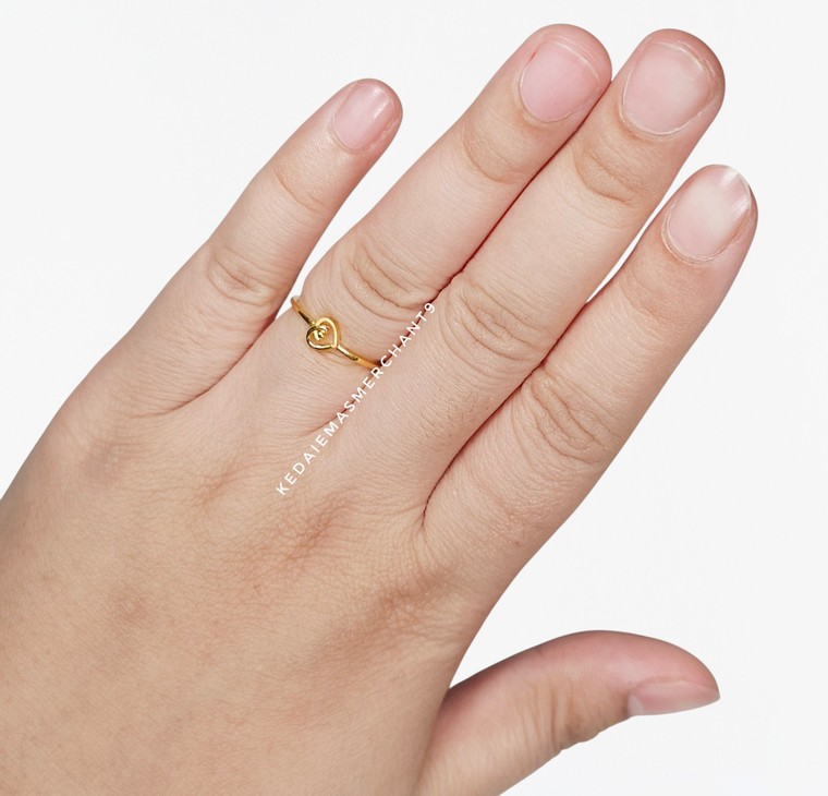 Merchant9 Cincin Emas Love Dot Minimalist