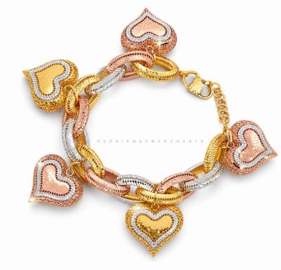 Merchant9 Rantai Tangan Sauh Oval Kerawang Dimensi Gantung Honey Love 3C L:1.3CM