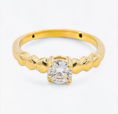 Merchant9 Cincin Emas HoneyComb Polish Permata (HARD GOLD- Super Hollow)