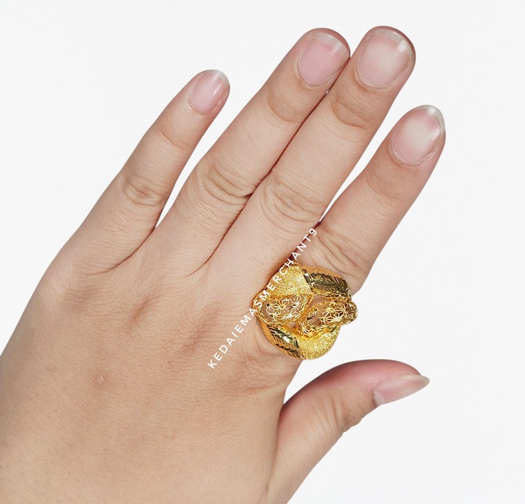 Merchant9 Cincin Emas Gajah Kerawang Dimensi