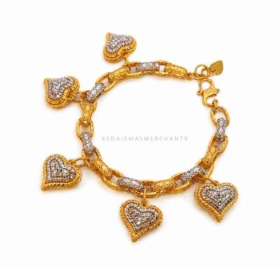 Merchant9 Rantai Tangan Sauh Kerawang Dimensi Gantung Love 2C L:0.6CM