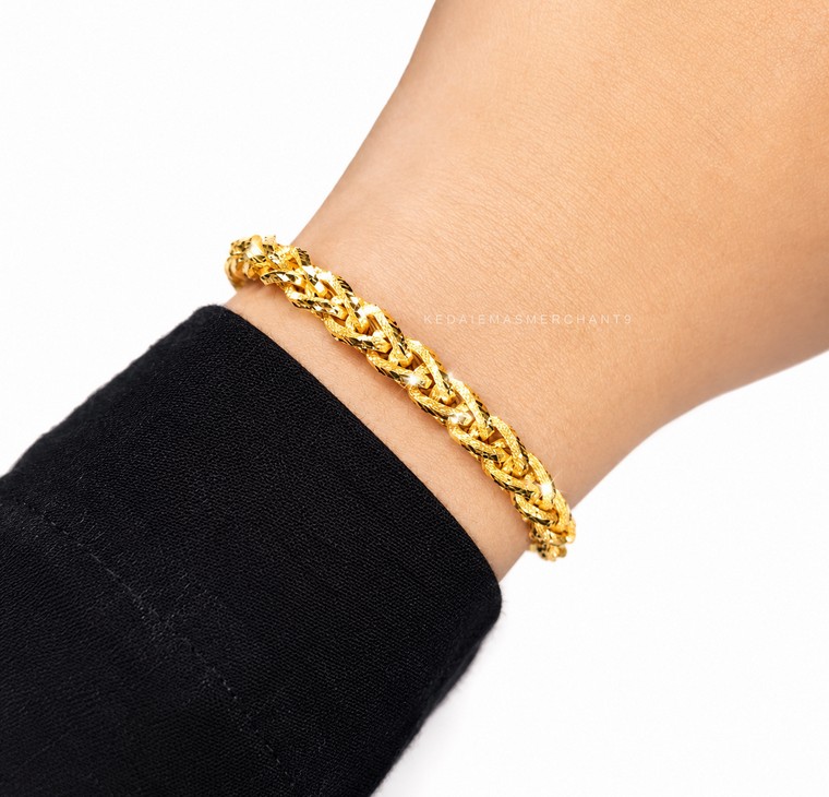 Merchant9 Rantai Tangan Tocang Pasir Dimensi L:0.6CM