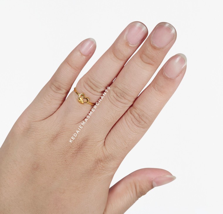 Merchant9 Cincin Love Leaf Matte Minimalist